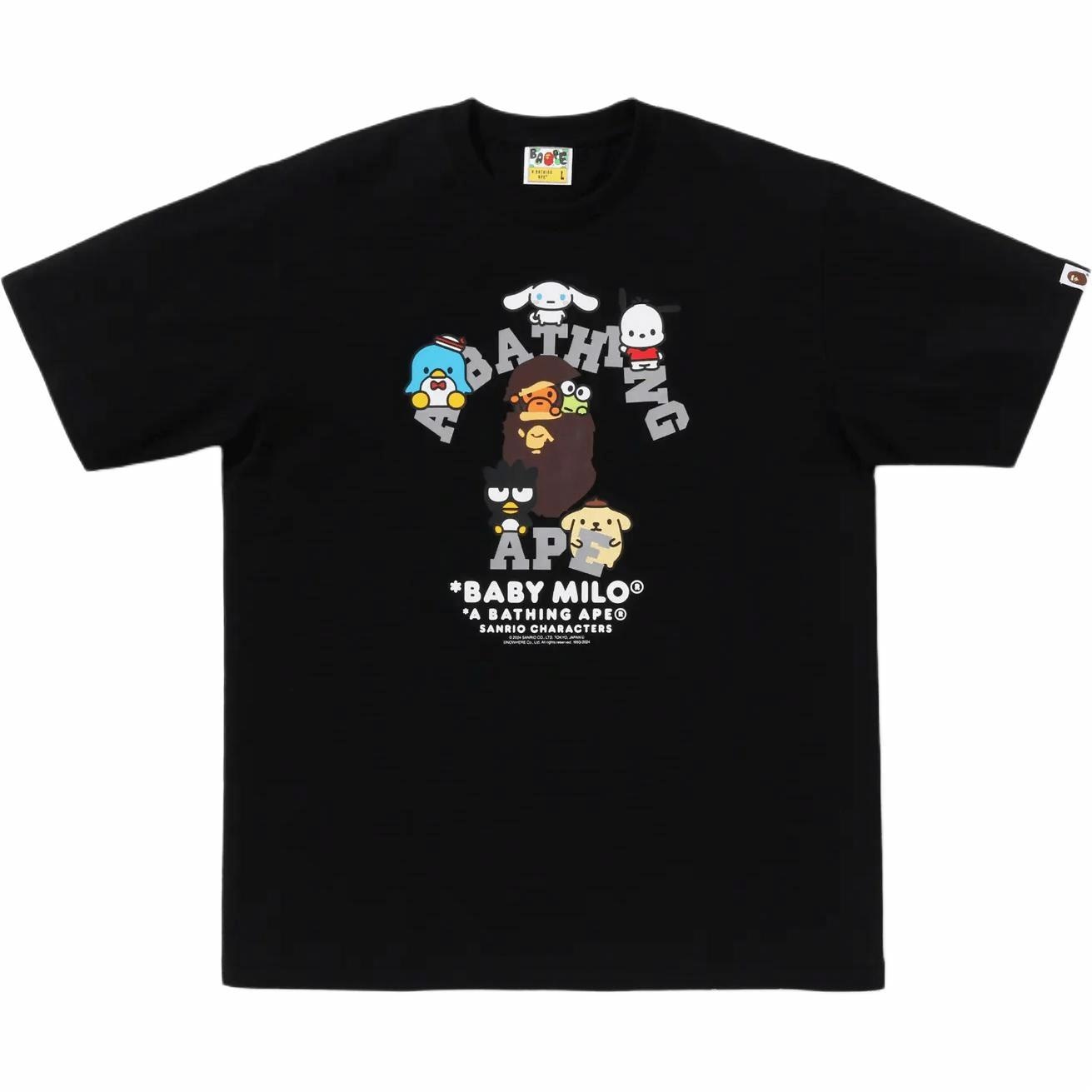 A BATHING APE BAPE x Sanrio Black T-Shirt