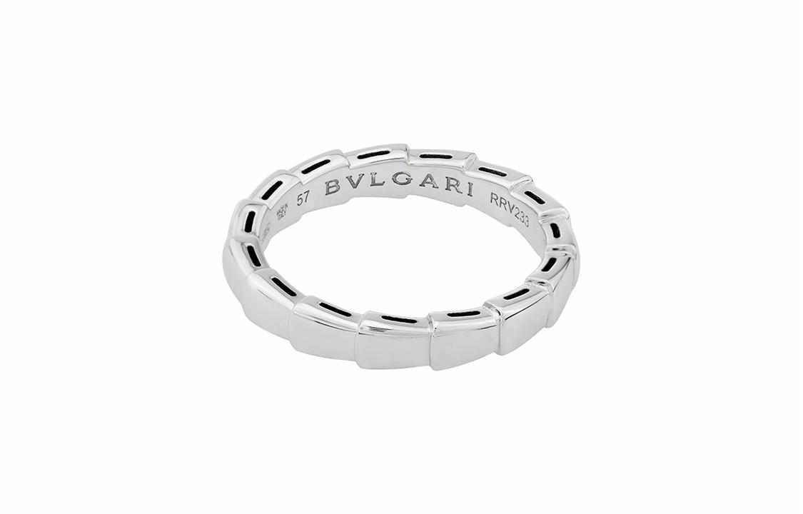 BVLGARI/宝格丽 BVLGARI Serpenti Thin 8K White Gold Ring