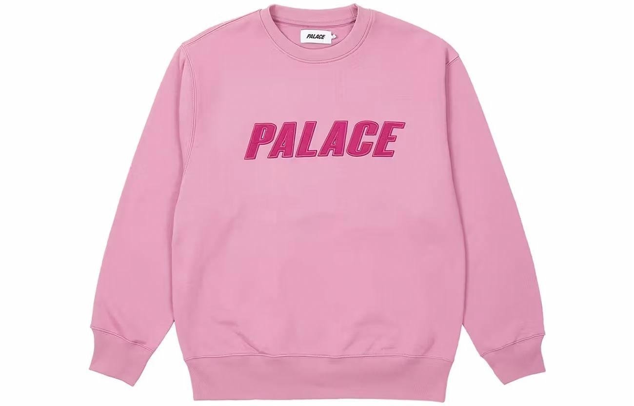 PALACE Iridescent Applique Crew Ultra Mauve