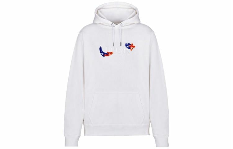DIOR x KENNY FW21 Logo Hoodie White