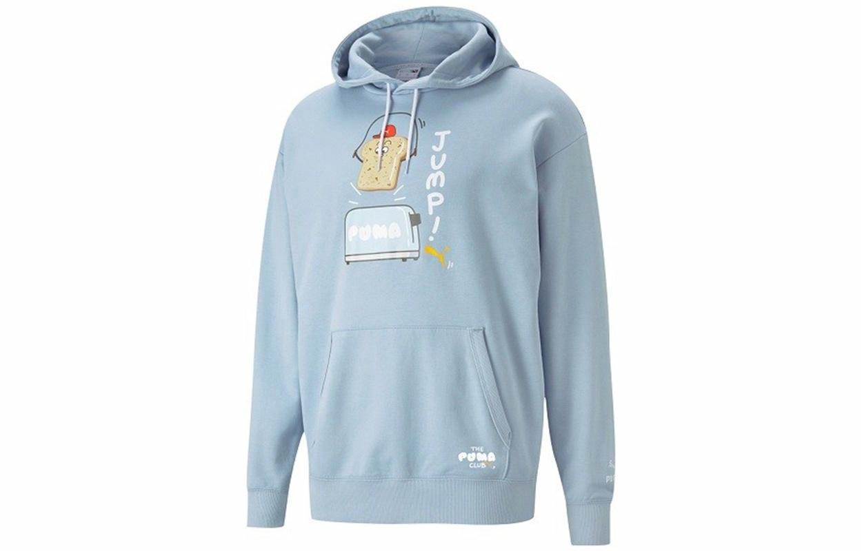 PUMA/彪马 Puma Club Graphic Hoodie Light Blue