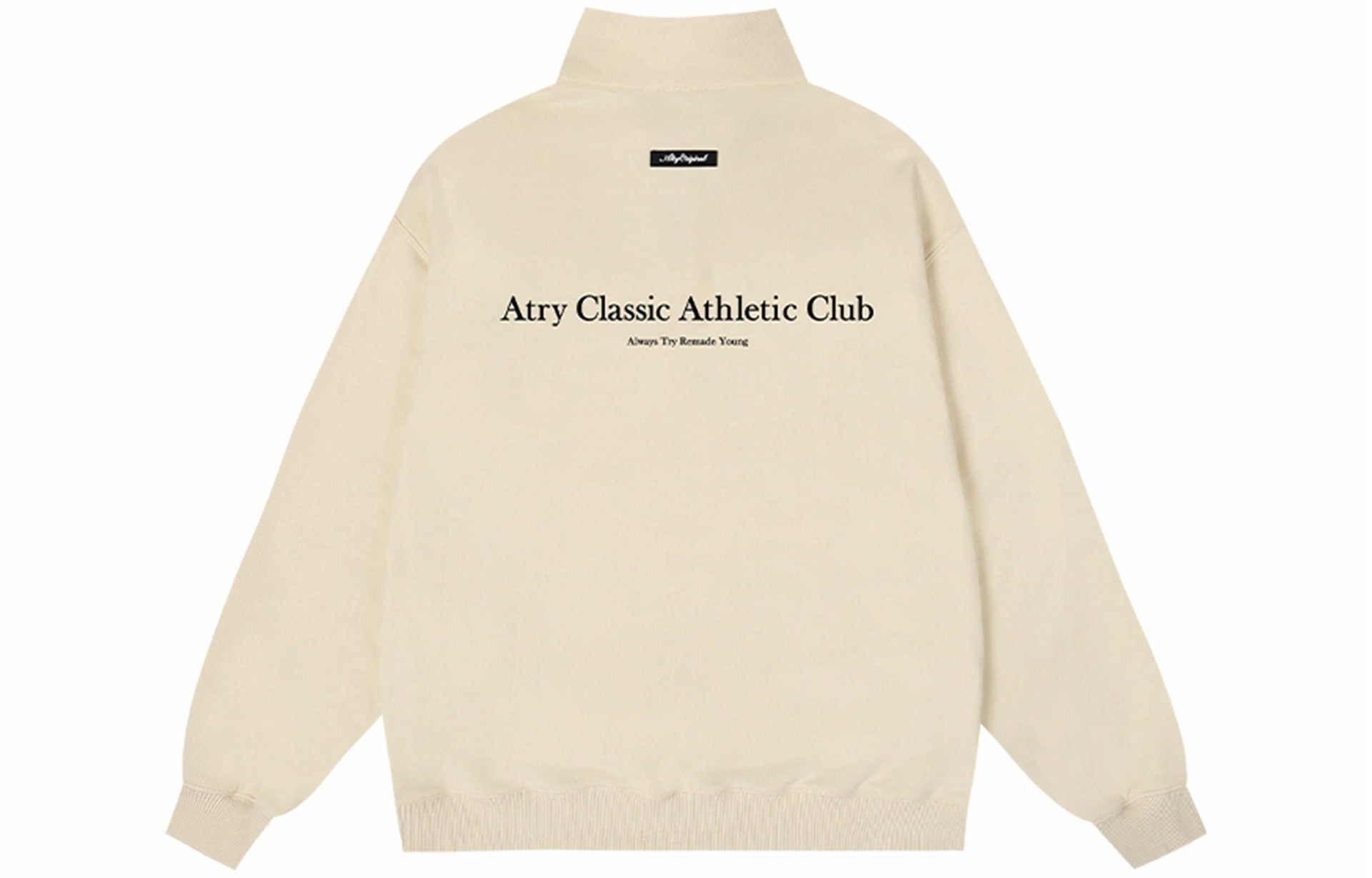 Atry Zipper Polo Retro Sweatshirt