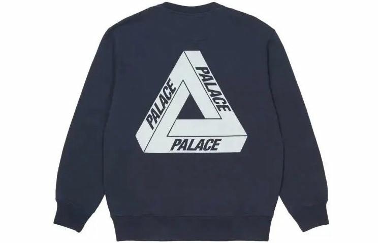 PALACE FW21 Slub Crew Navy Logo