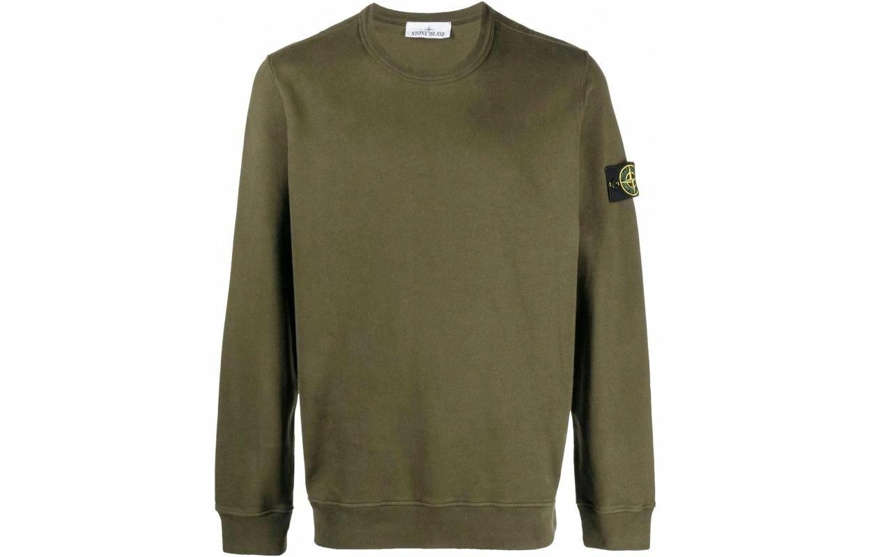 Stone Island Olive Green Crewneck Sweatshirt