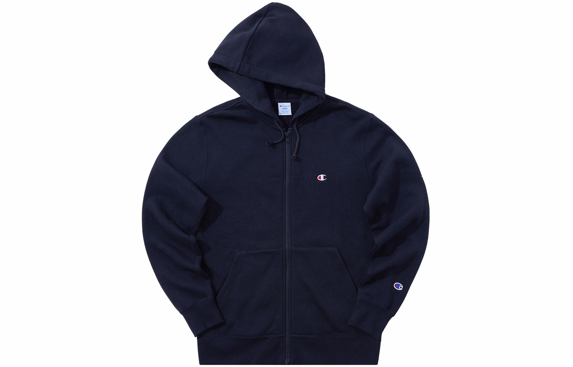 Champion Logo Zip Hoodie Black