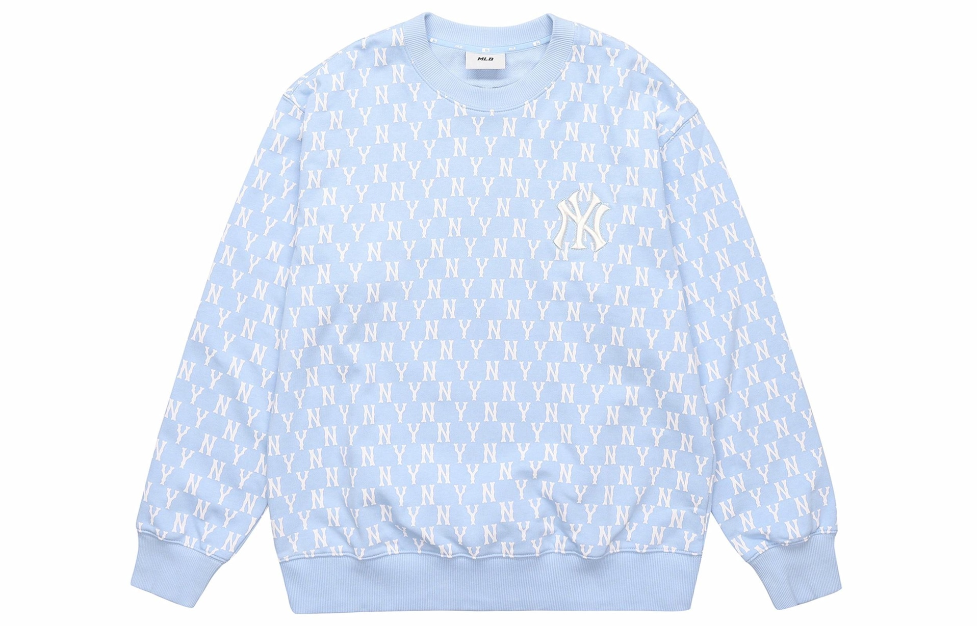 MLB Yankees Logo Crewneck Sweatshirt Light Blue