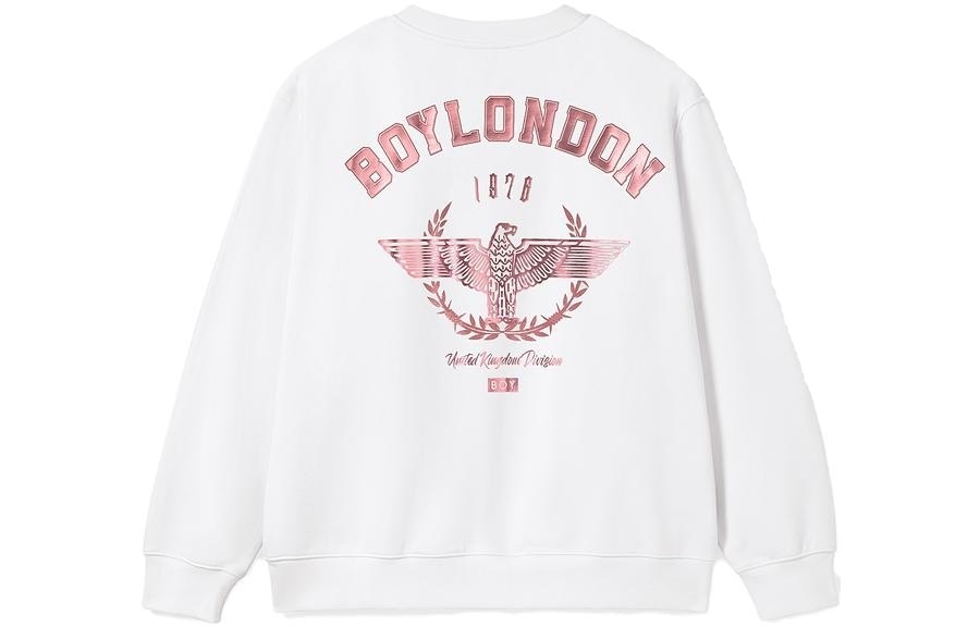 Boy London Eagle Print Crewneck Sweatshirt White