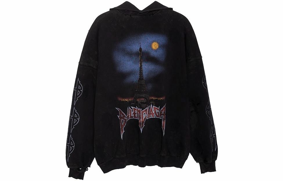 Balenciaga FW23 Logo Hoodie Black