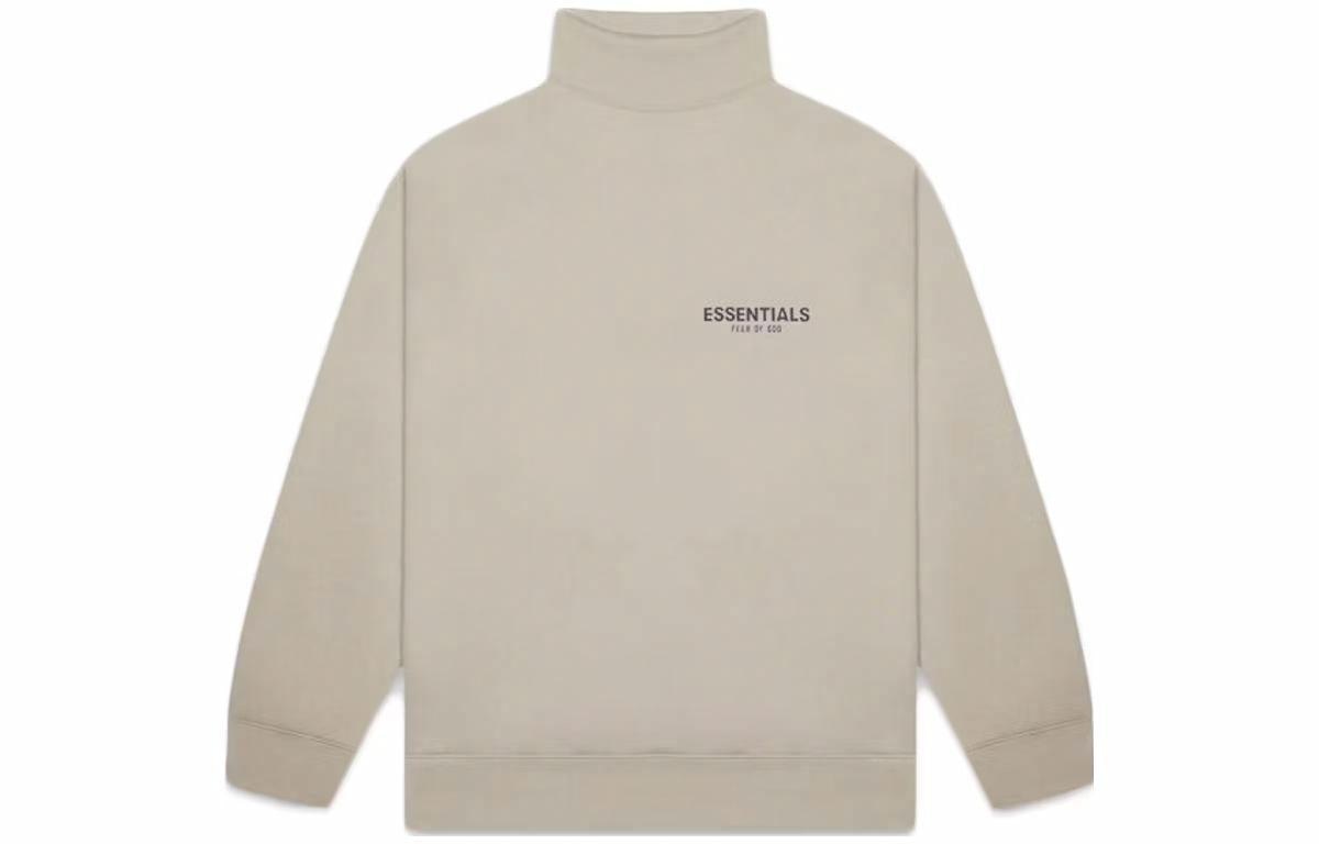 Fear of God Essentials Sage Mock Neck Sweatshirt Olive