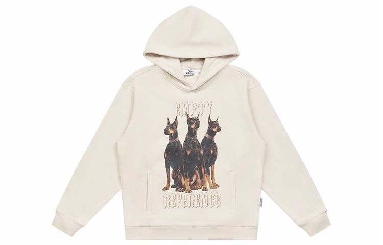 EMPTY REFERENCE Doberman Series Beige Hoodie