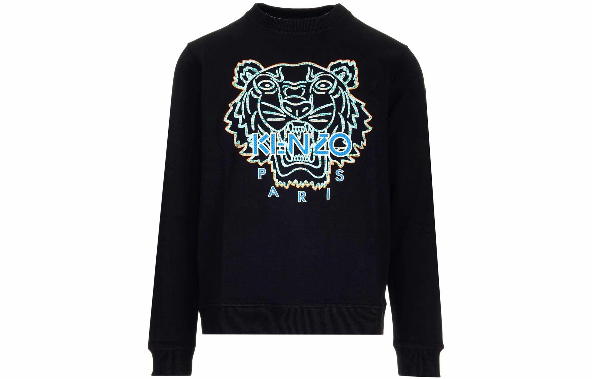 KENZO Tiger Embroidered Crewneck Sweatshirt Black