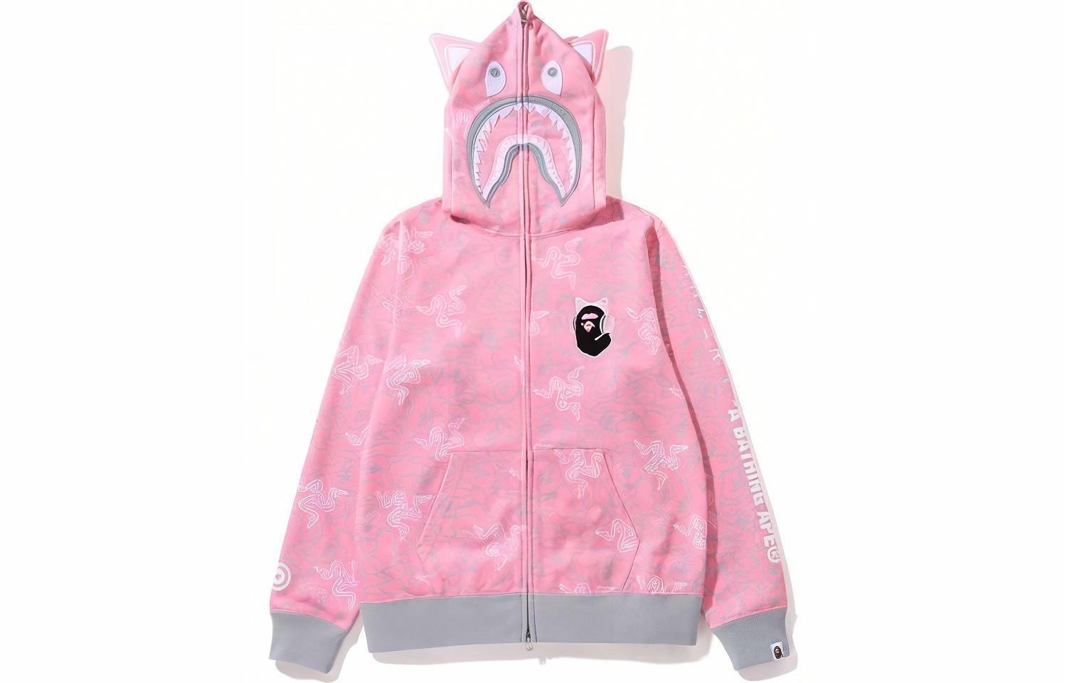 A BATHING APE BAPE x Razer Shark Hoodie Pink