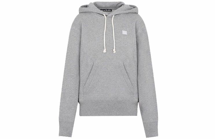 Acne Studios Face Patch Hoodie Gray