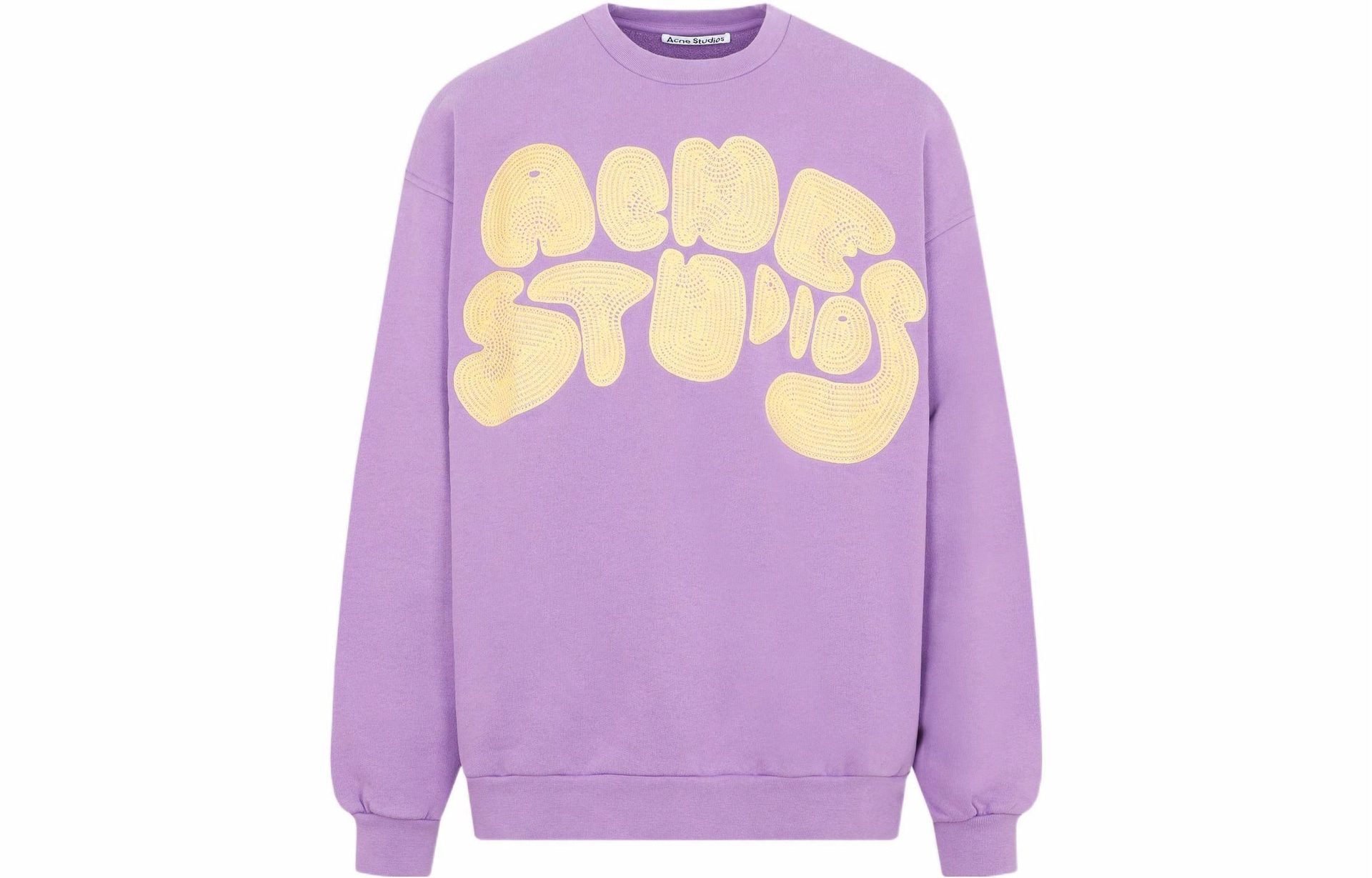 Acne Studios FW22 Logo Embroidered Crewneck Sweatshirt Purple