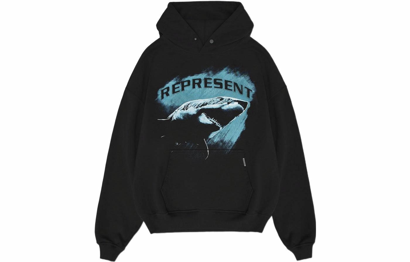 REPRESENT FW22 Shark Print Pullover Black
