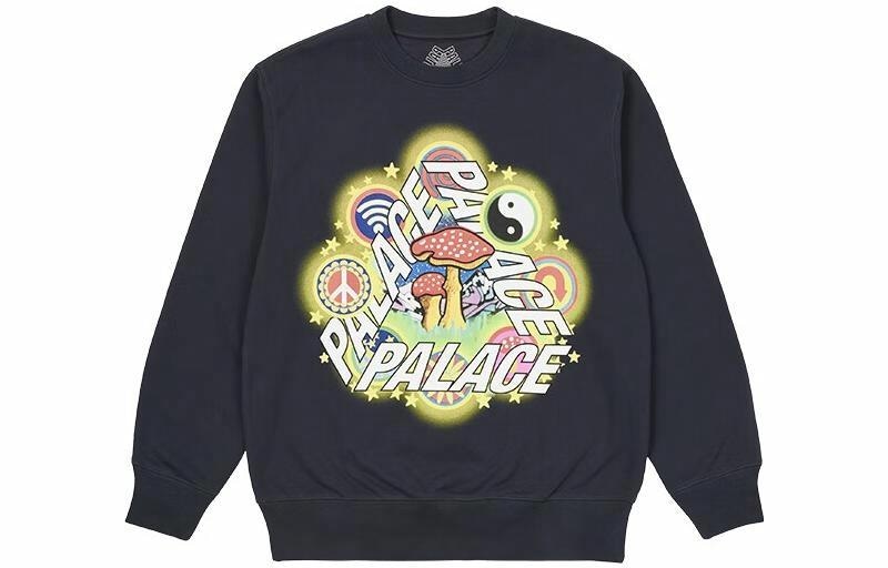 Palace FW22 Logo Crewneck Navy