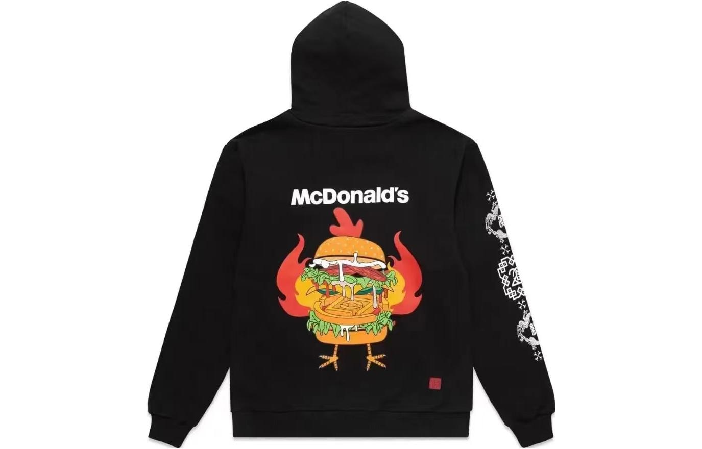 CLOT x McDonald's SS23 Logo Burger Print Sweatshirt Black
