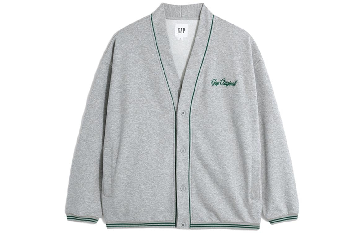 Gap Logo V-Neck Cardigan Sweatshirt