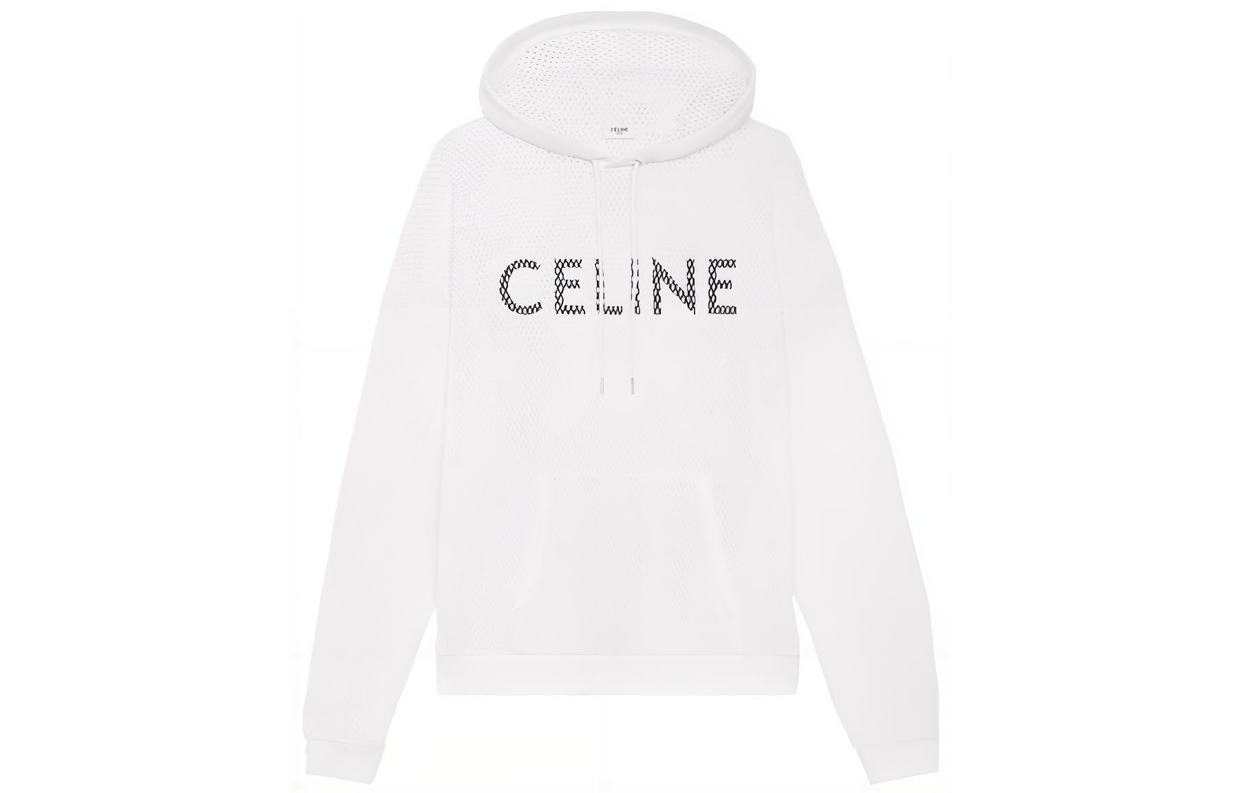 CELINE SS23 Grid Letter Print Sweatshirt White
