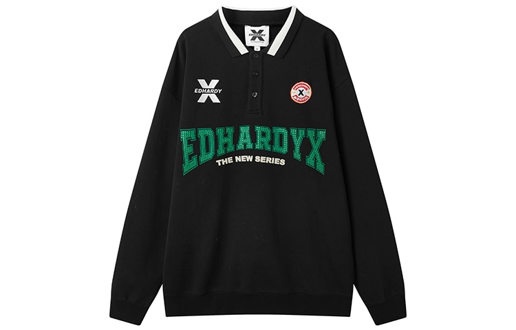 ED HARDY X Ed Hardy Logo Print Polo Sweatshirt
