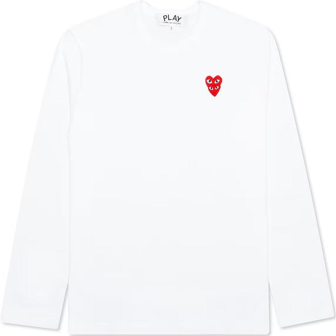 CDG Play Long Sleeve White