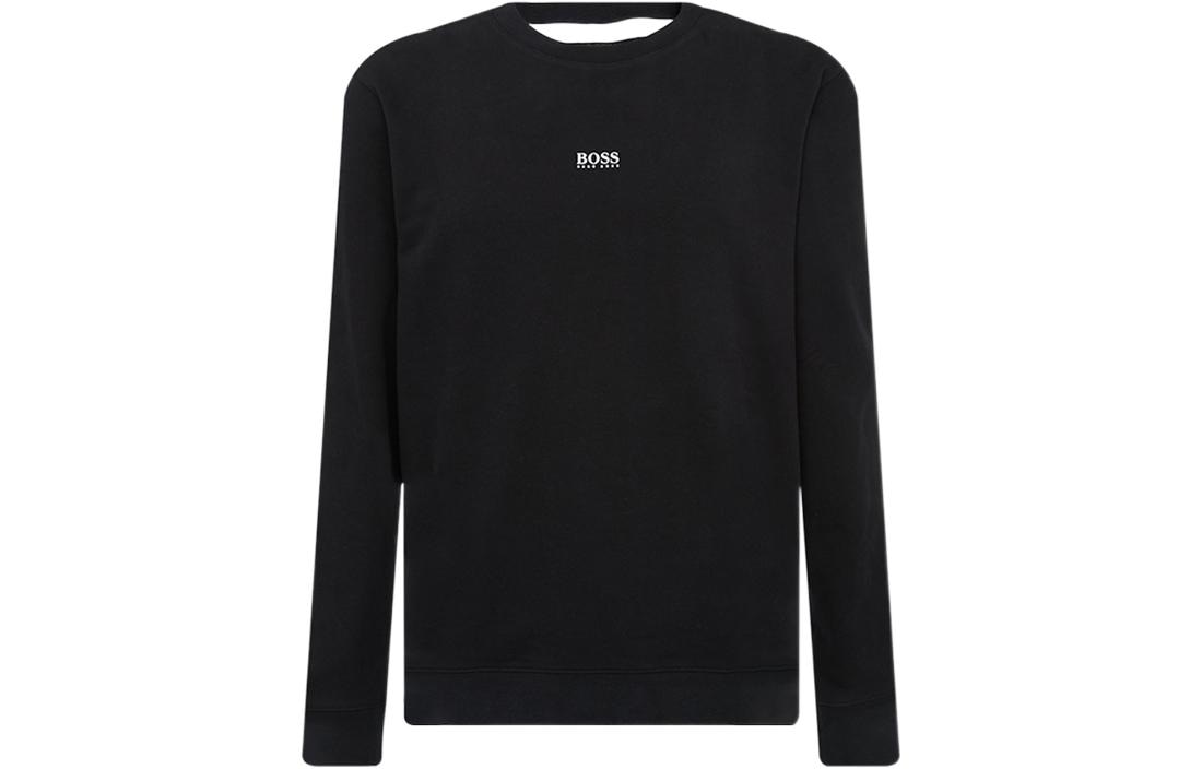 HUGO BOSS Logo Print Crewneck Sweatshirt Black