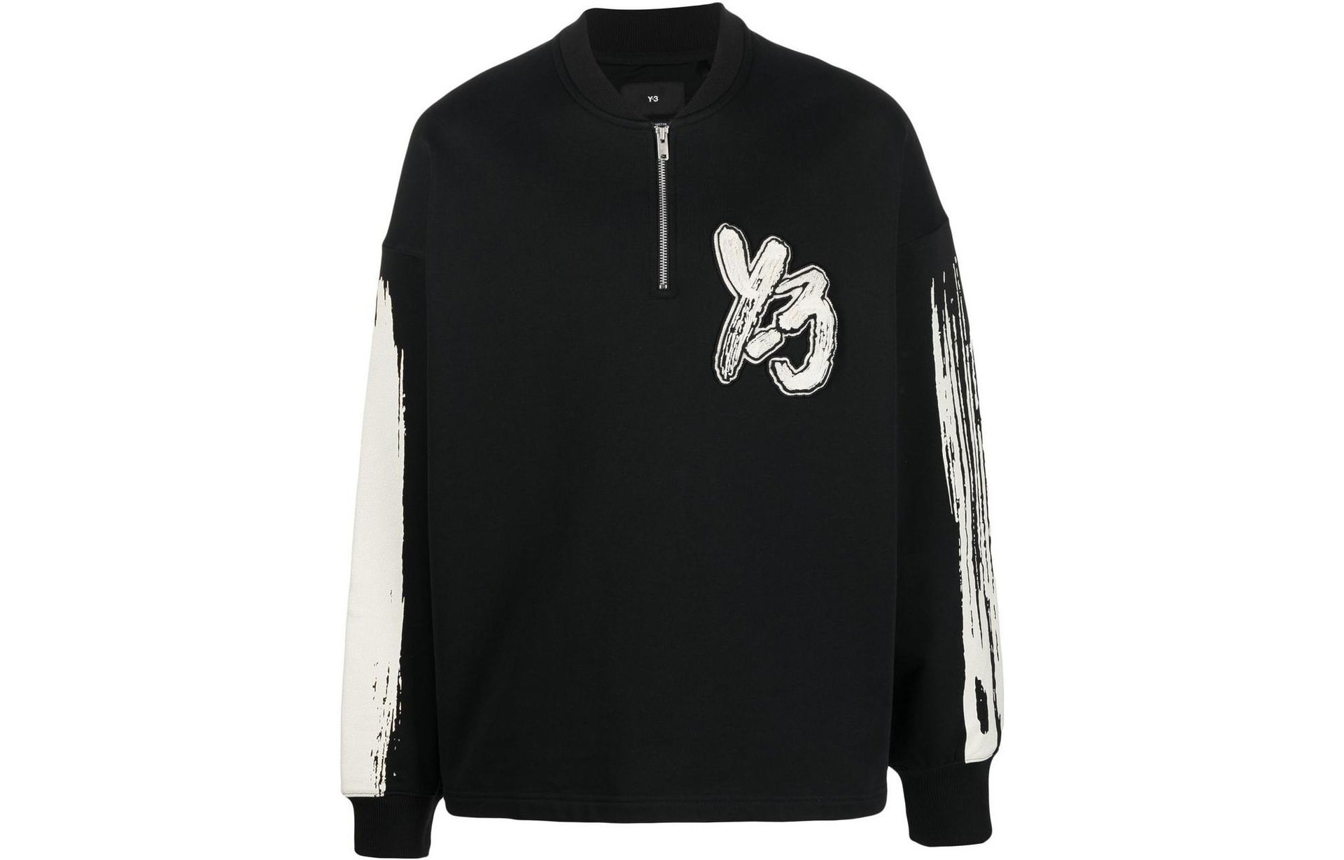 Y-3 Logo Half-Zip Sweatshirt Black