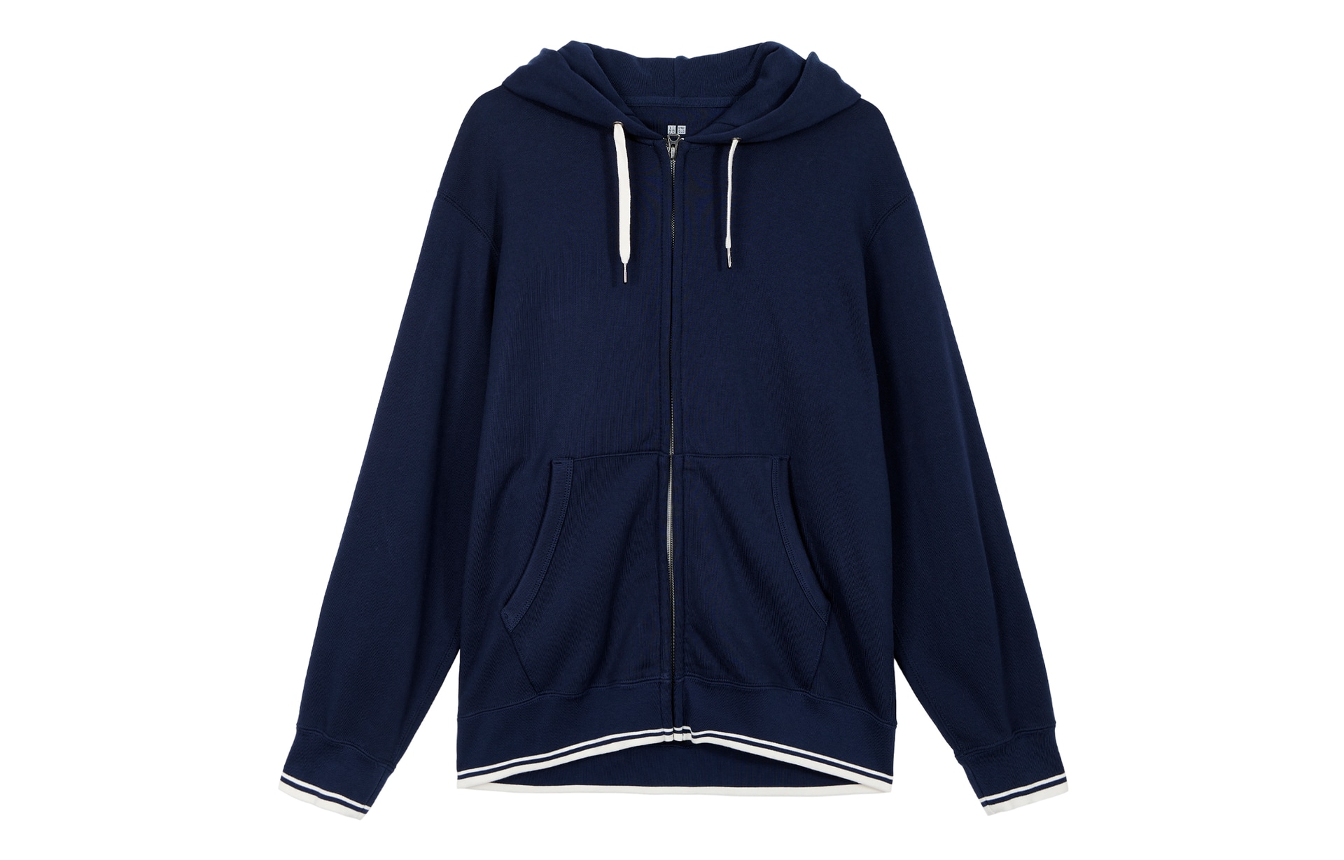 UNIQLO/优衣库 UNIQLO Striped Hoodie Cardigan Blue