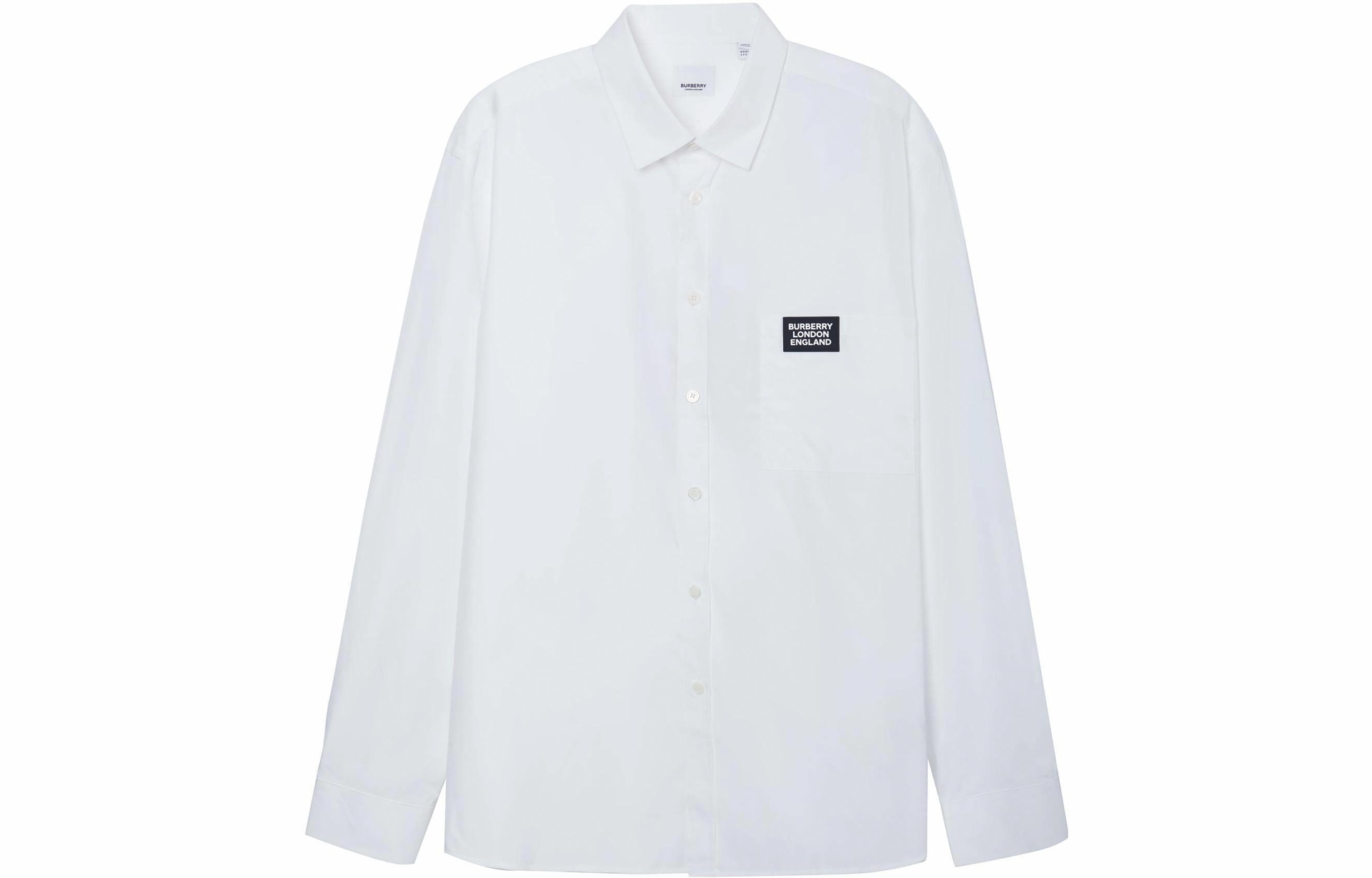 Burberry Logo Long Sleeve Shirt White