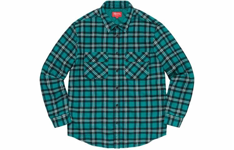 Supreme Arc Logo Quilted Flannel Shirt