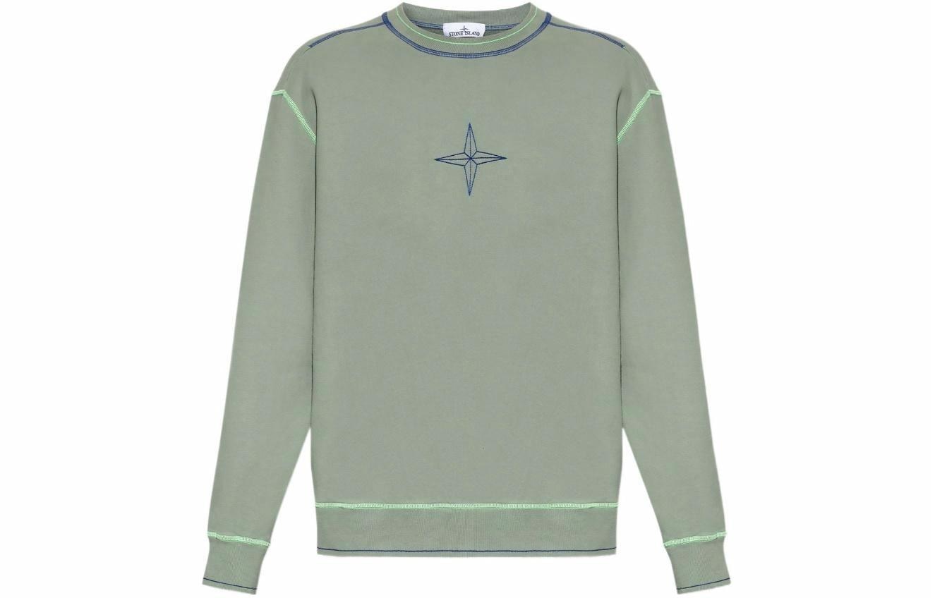 Stone Island Logo Crewneck Sweatshirt Green