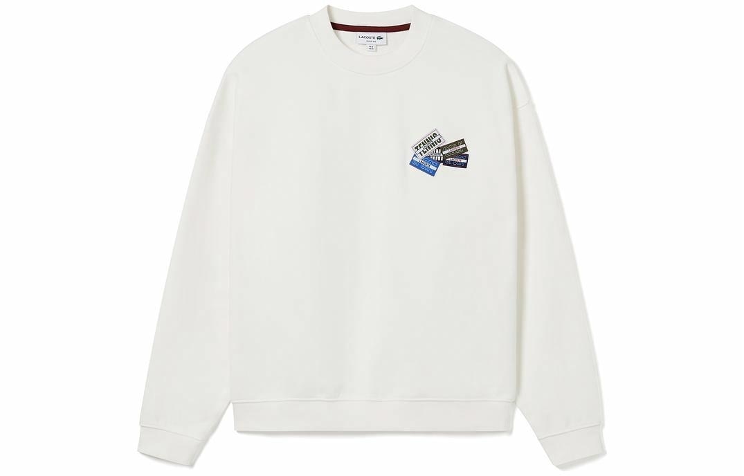 Lacoste FW23 Crewneck Sweatshirt White