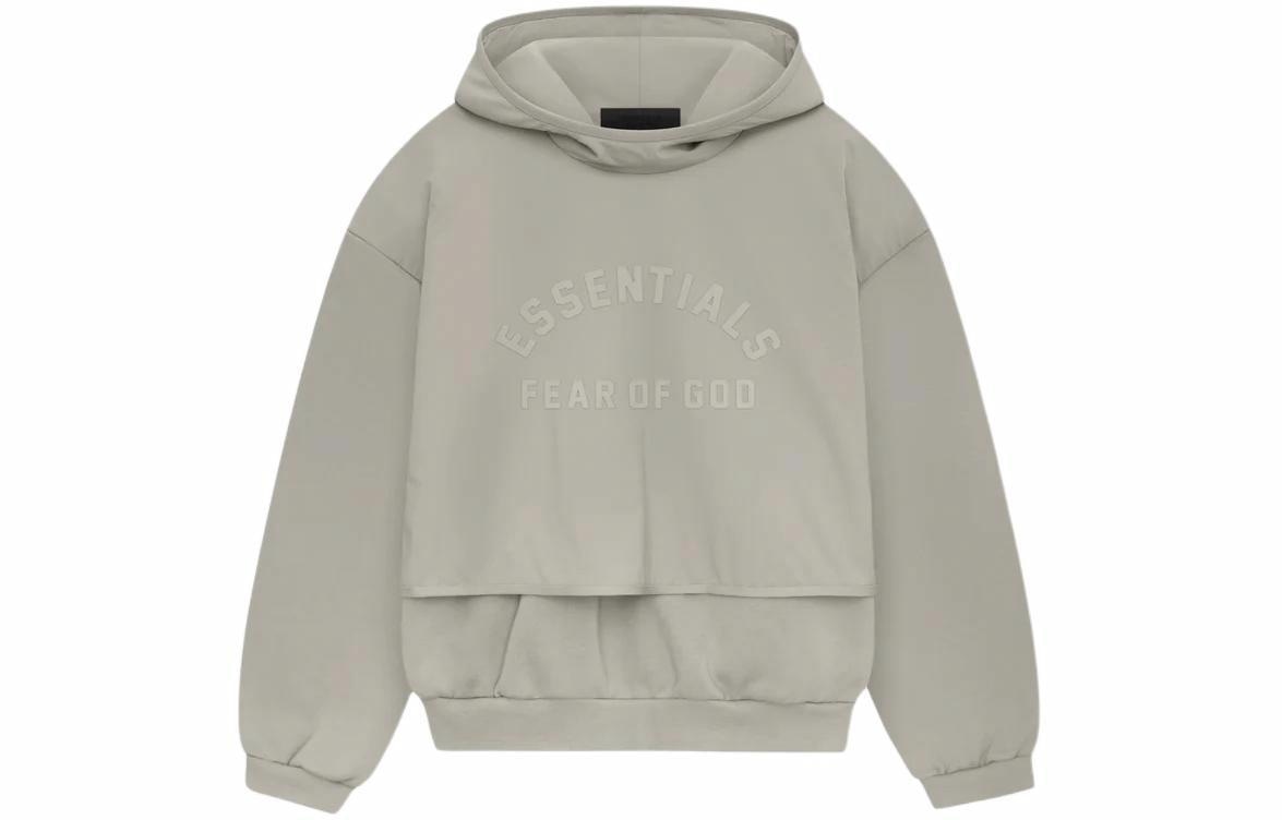 Fear of God Essentials Nylon Fleece Hooded Sweater Seal Gray