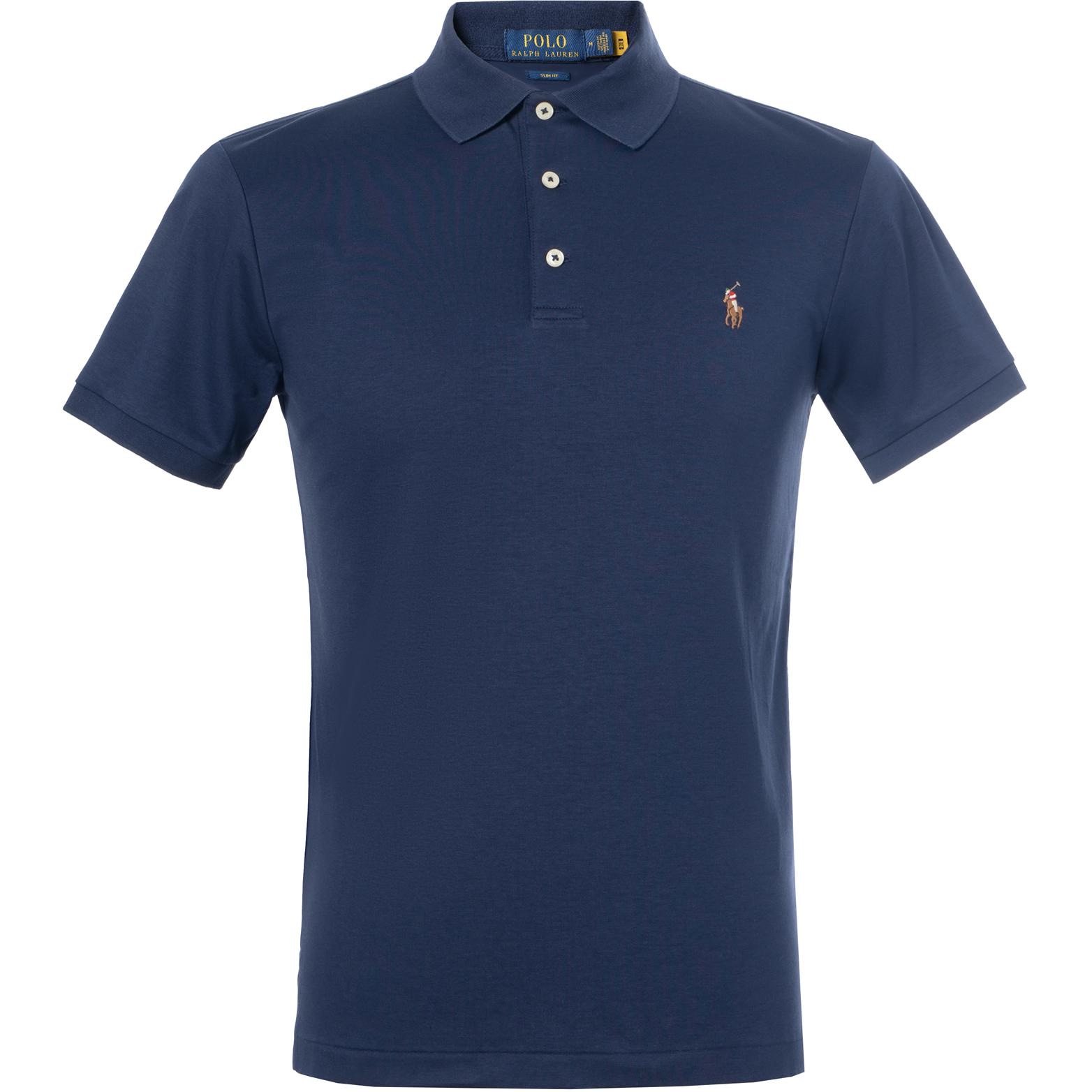 Polo Ralph Lauren Logo Embroidered Polo Shirt Blue