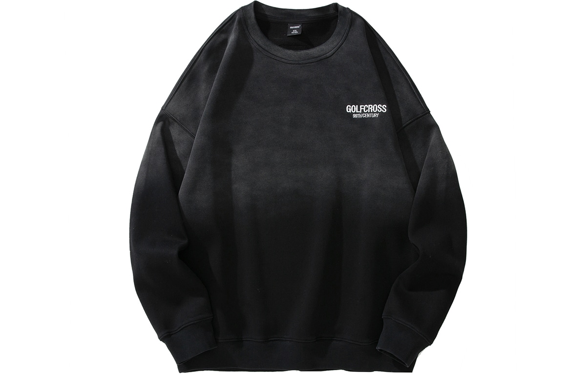 GOLFCROSS Vintage Gradient Embroidered Sweatshirt