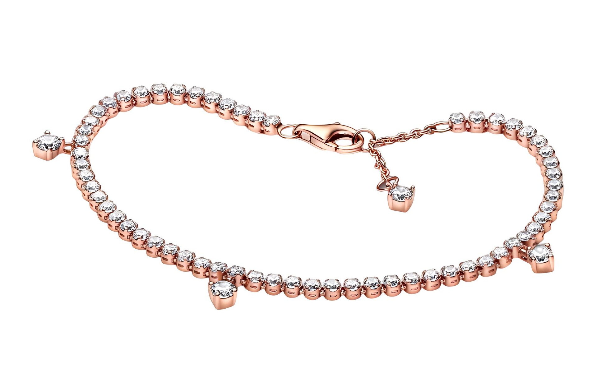 Pandora/潘多拉 Pandora Shining Tennis Pendant Bracelet Red