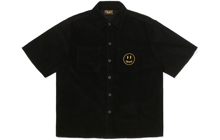 Drew House Corduroy Ss Shirt Black logo