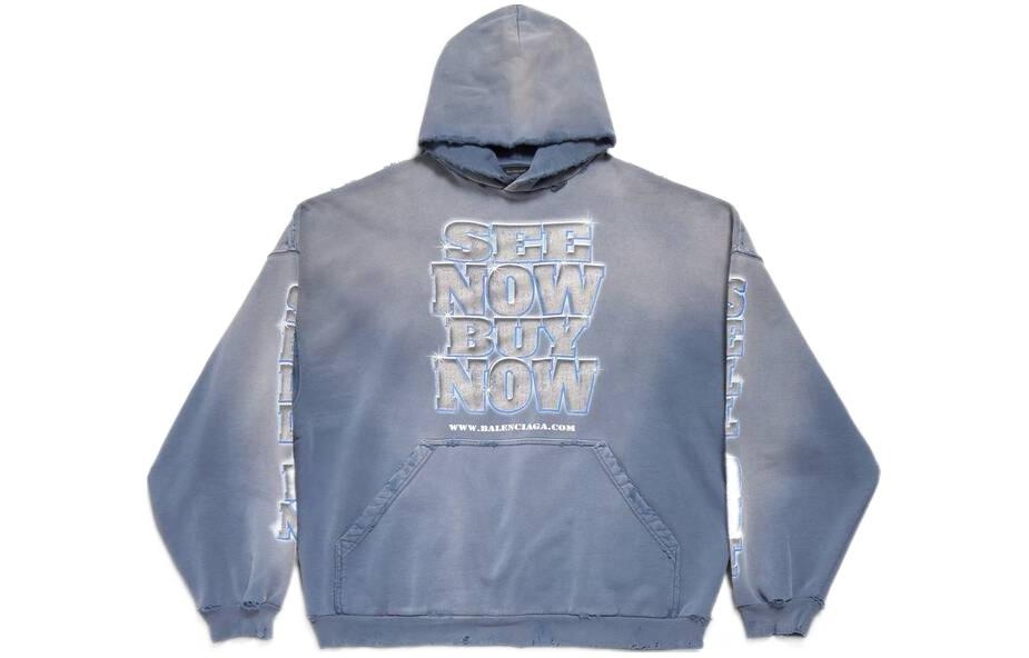 Balenciaga SS24 Hoodie Blue
