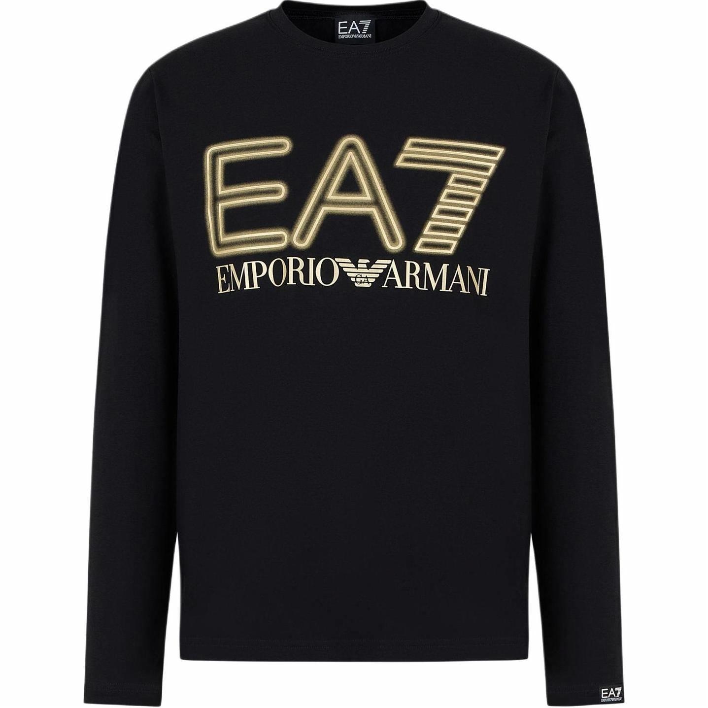 EMPORIO ARMANI/阿玛尼 Emporio Armani Logo Crewneck Sweatshirt Black