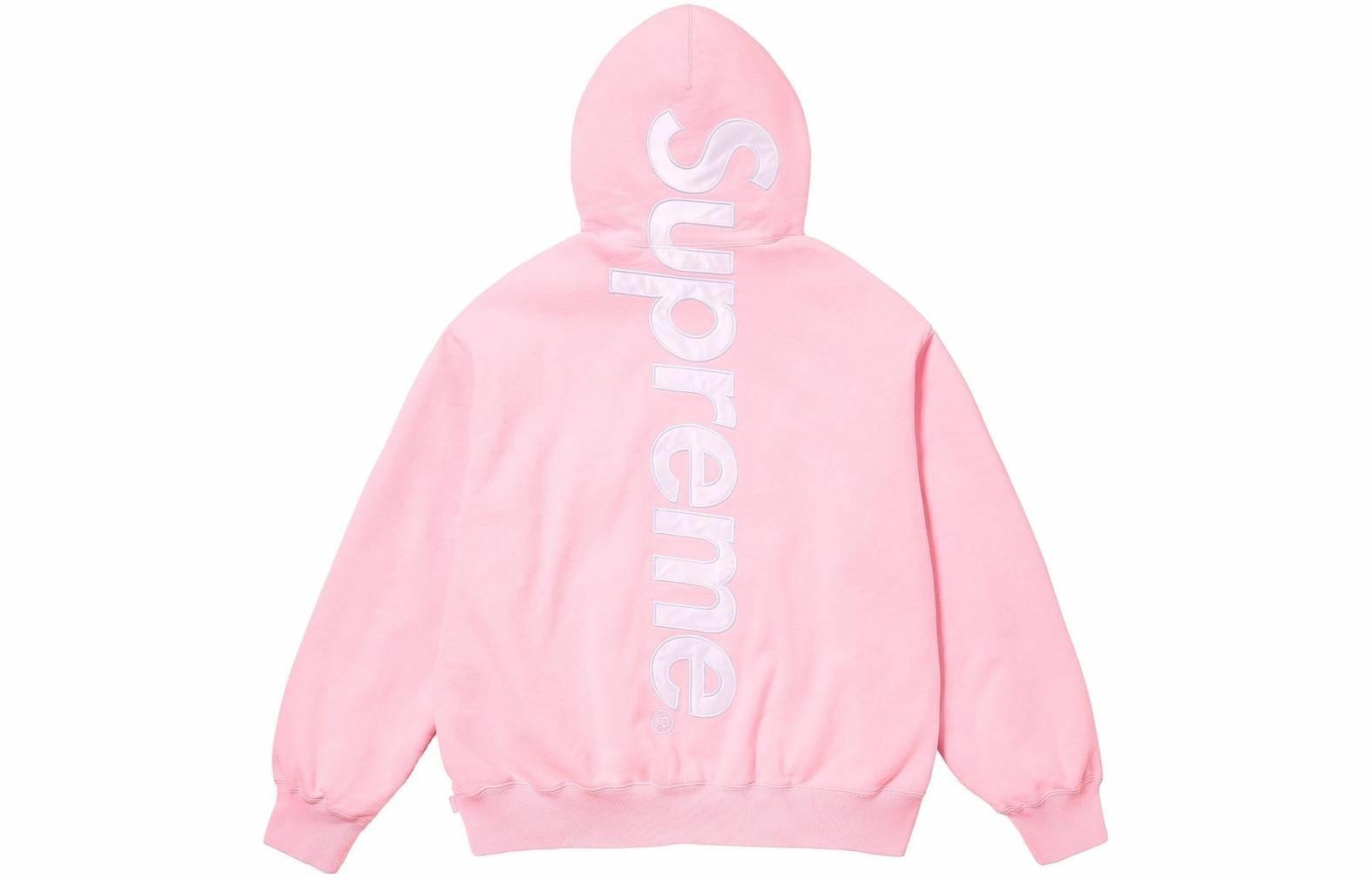 Supreme Satin Appliqué Hooded Sweatshirt