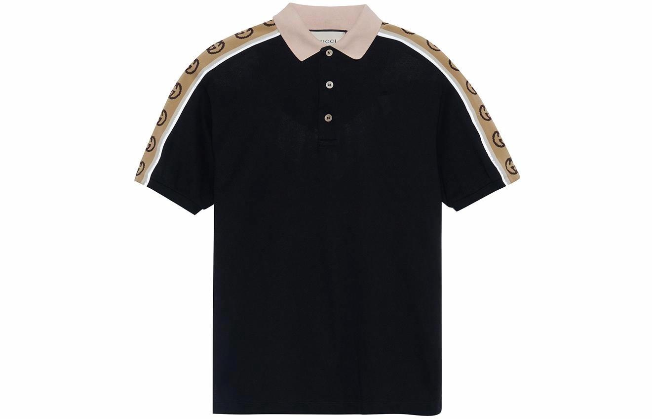 GUCCI/古驰 Gucci Interlocking G Stripe Polo Shirt