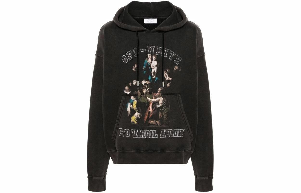 Худи OFF-WHITE Letter Graphic Hoodie Black