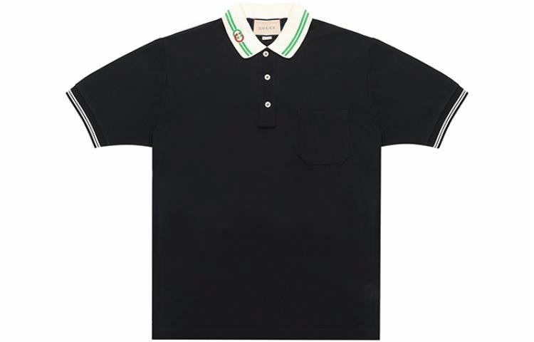 GUCCI/古驰 Gucci Polo Shirt Black