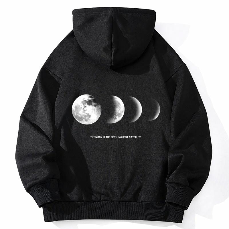 Amber Light Logo Moon Print Hoodie