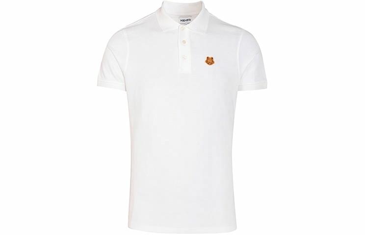 KENZO Classic Embroidered Logo Polo White