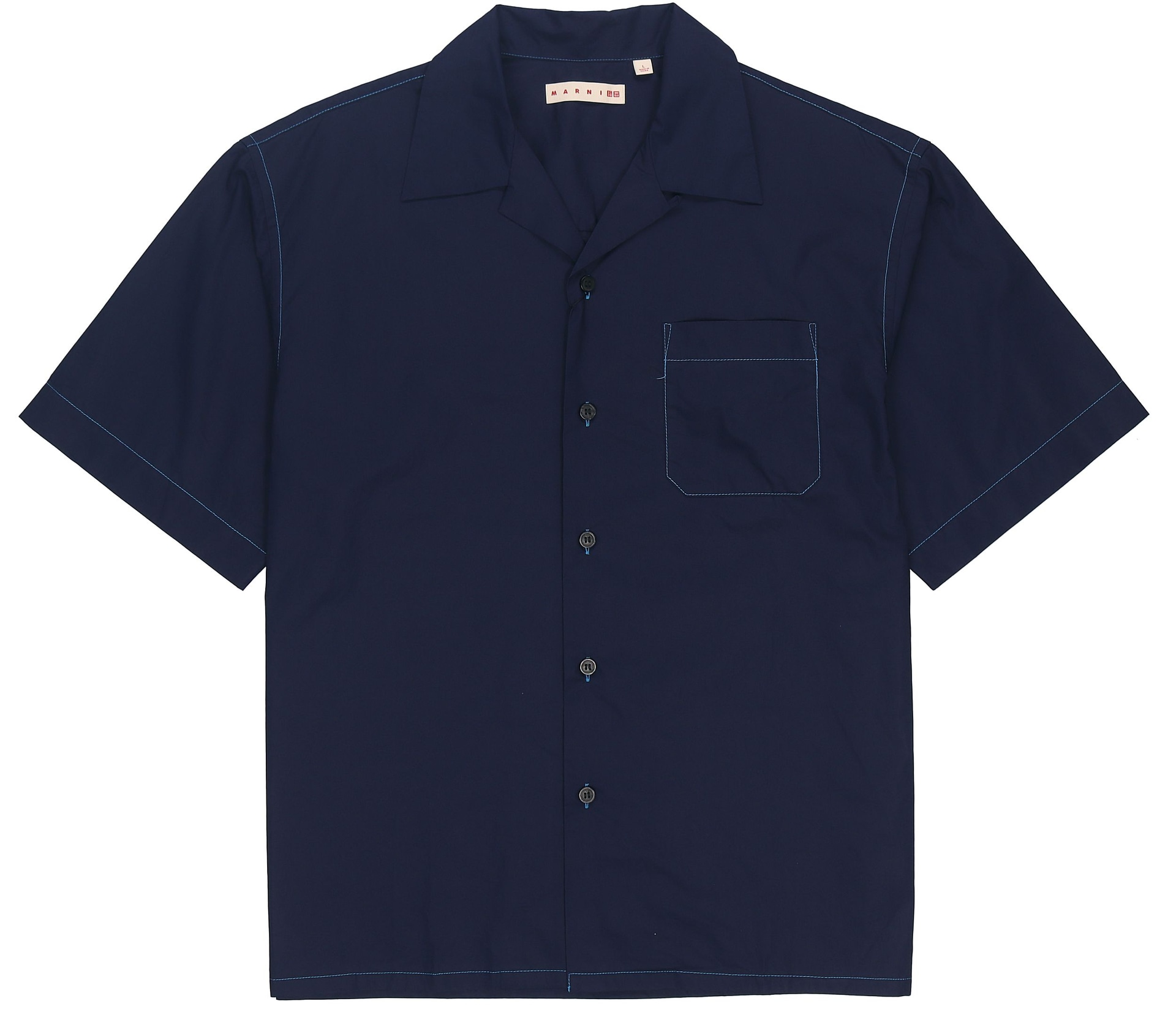 UNIQLO/优衣库 UNIQLO x MARNI Cuban Collar Shirt Navy