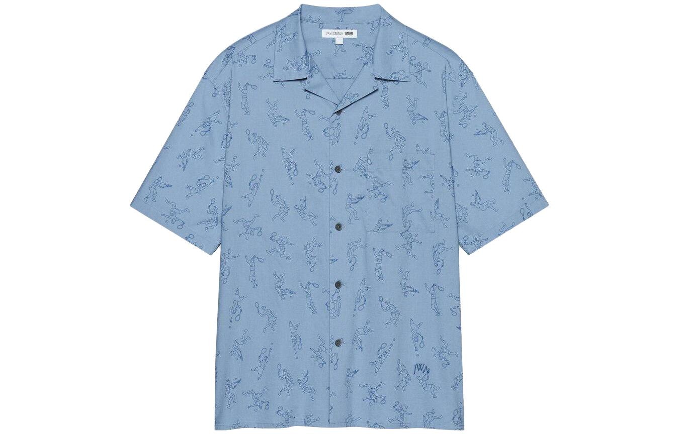 UNIQLO/优衣库 UNIQLO x JW Anderson Printed Open Collar Short Sleeve Shirt