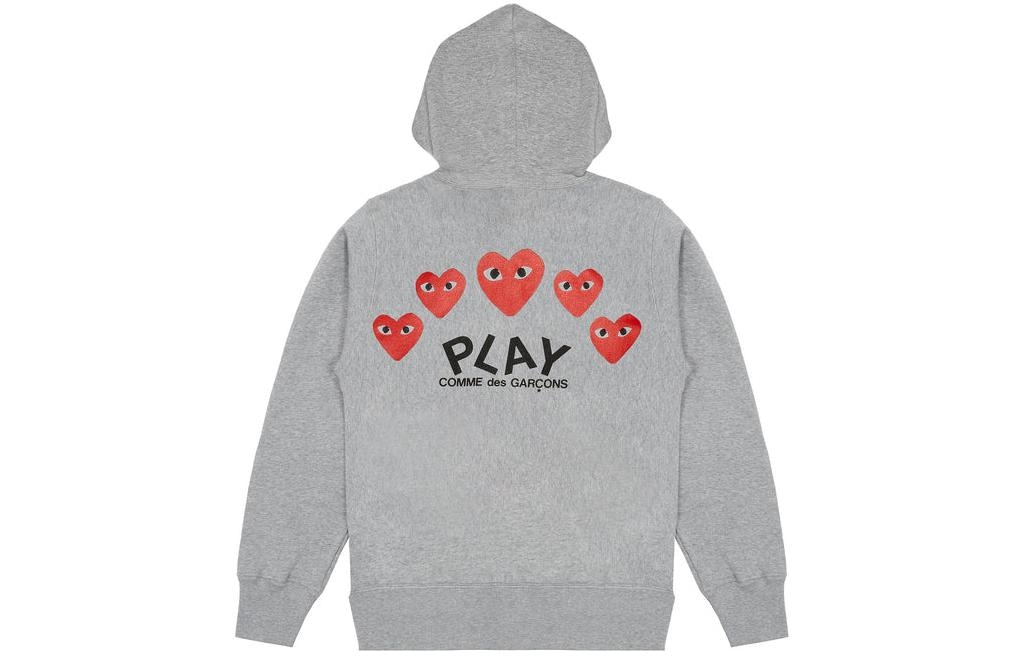 CDG Play Hoodie Grey