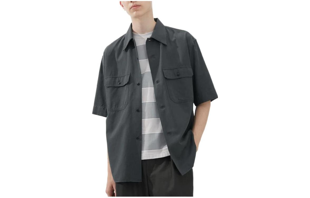 UNIQLO/优衣库 UNIQLO U Series Loose Pocket Shirt Gray