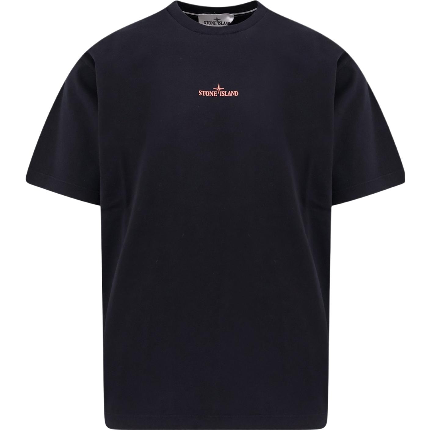 Stone Island Logo Print T-Shirt Black